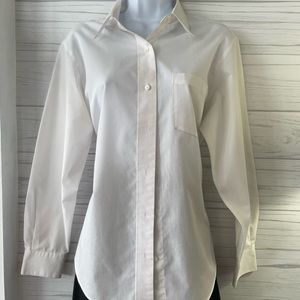 Christopher & Banks-White Button up Shirt for Women.